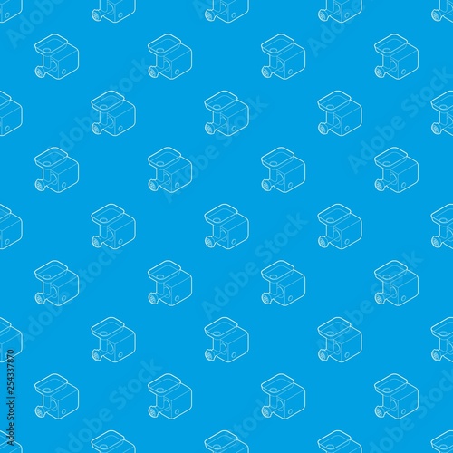 Electric meat grinder pattern vector seamless blue repeat for any use