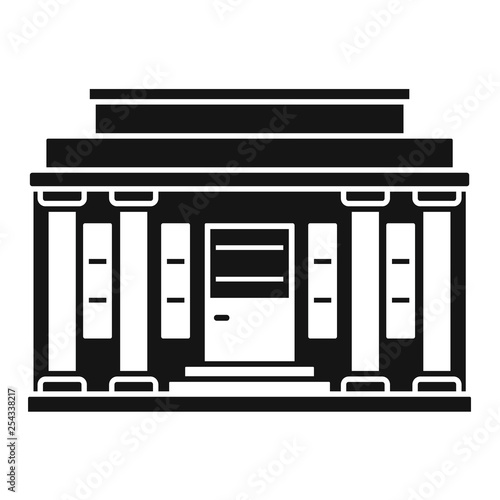 Governmental courthouse icon. Simple illustration of governmental courthouse vector icon for web design isolated on white background