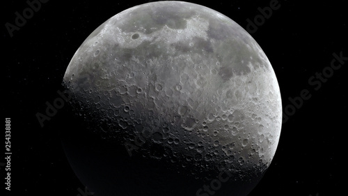 Moon surface.High quality, resolution, 4k. This image elements furnished by nasa.