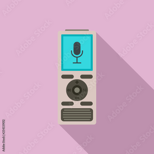 Digital dictaphone icon. Flat illustration of digital dictaphone vector icon for web design