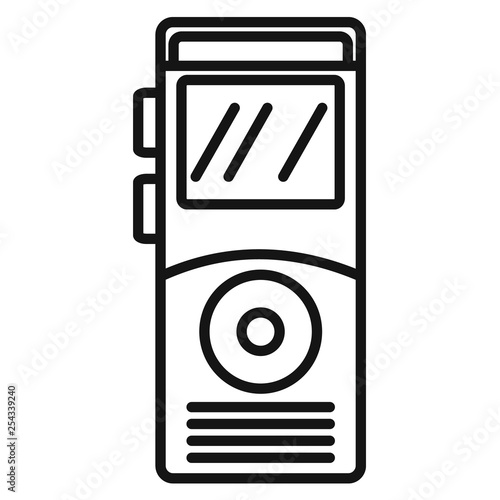 Dictaphone icon. Outline dictaphone vector icon for web design isolated on white background