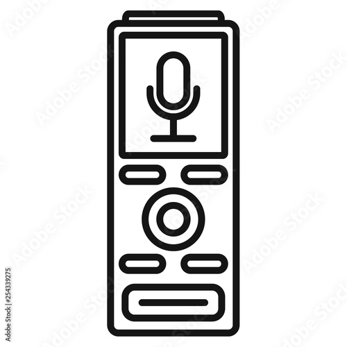 Digital dictaphone icon. Outline digital dictaphone vector icon for web design isolated on white background