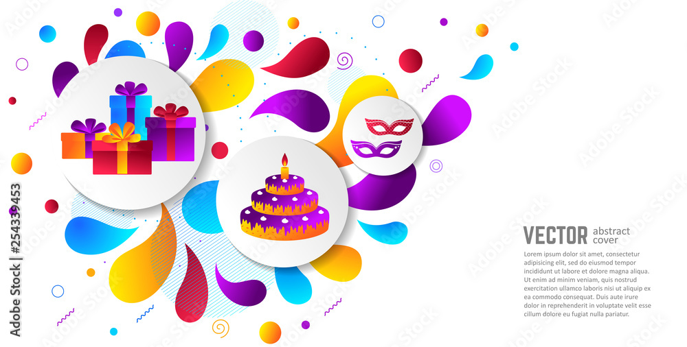 Holidays, cheerful events. Bright cover Holidays, cheerful events. Bright cover