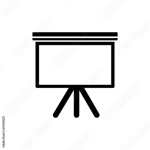 Presentation board icon simple flat illustration