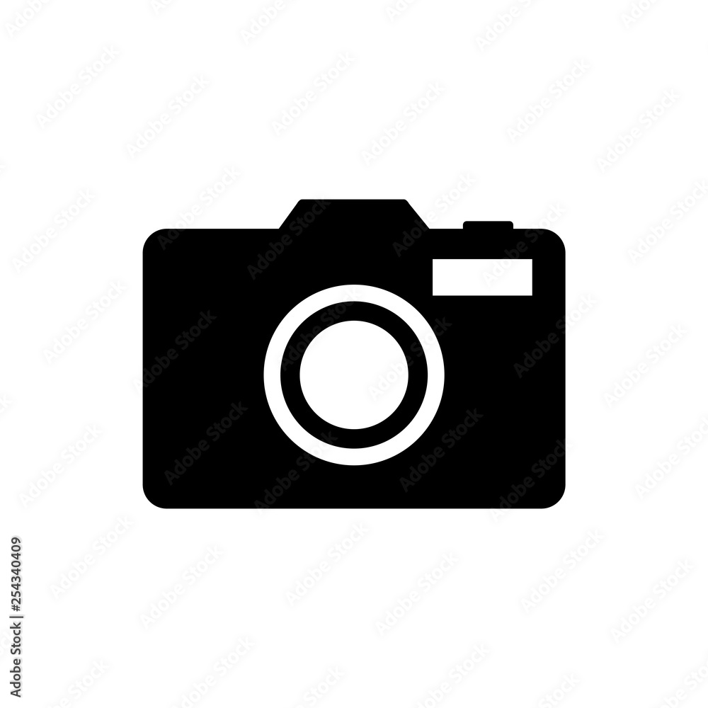 Camera icon vector illustration. Photo camera sign Camera icon vector illustration. Photo camera sign