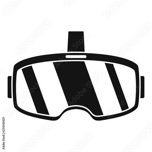 Virtual reality headset icon. Simple illustration of virtual reality headset vector icon for web design isolated on white background