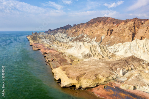 Hormuz Island in the Hormuz straight, south Iran taken in January 2019 taken in hdr photo