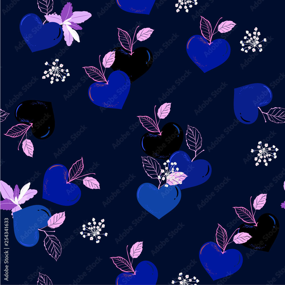 Fruity in the heart shape seasonal of love seamless pattern vector design for fashion, fabric ,wallpaper ,and all prints Fruity in the heart shape seasonal of love seamless pattern vector design for fashion, fabric ,wallpaper ,and all prints