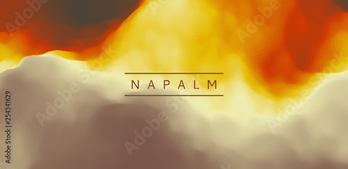 Napalm burns. Abstract background with dynamic effect. Trendy gradients. Can be used for advertising, marketing, presentation. photo