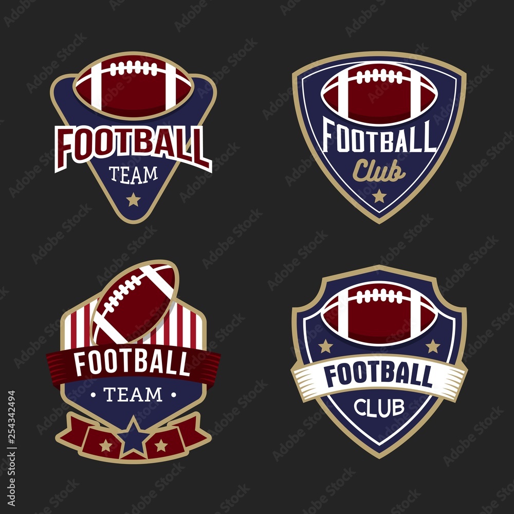 Set of Soccer Football Badge Design Templates