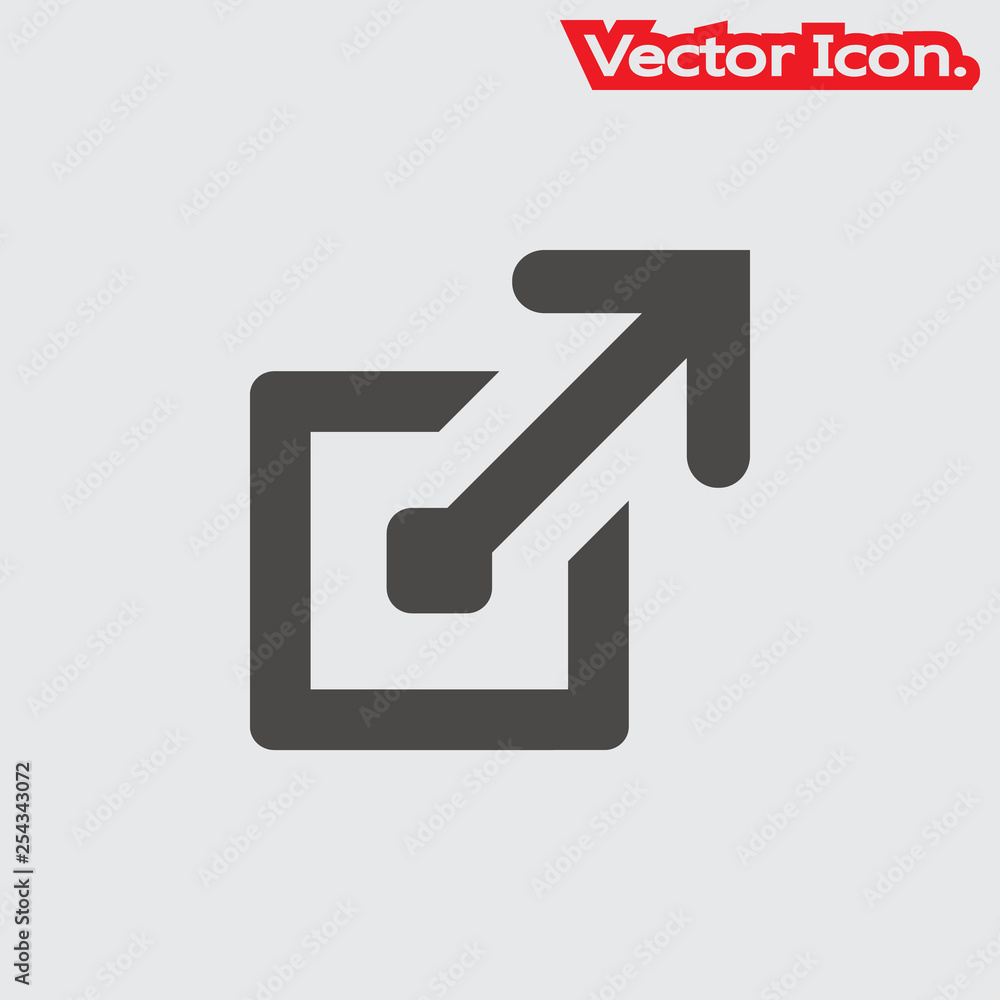 External Link icon isolated sign symbol and flat style for app, web and digital design. Vector illustration. External Link icon isolated sign symbol and flat style for app, web and digital design. Vector illustration.
