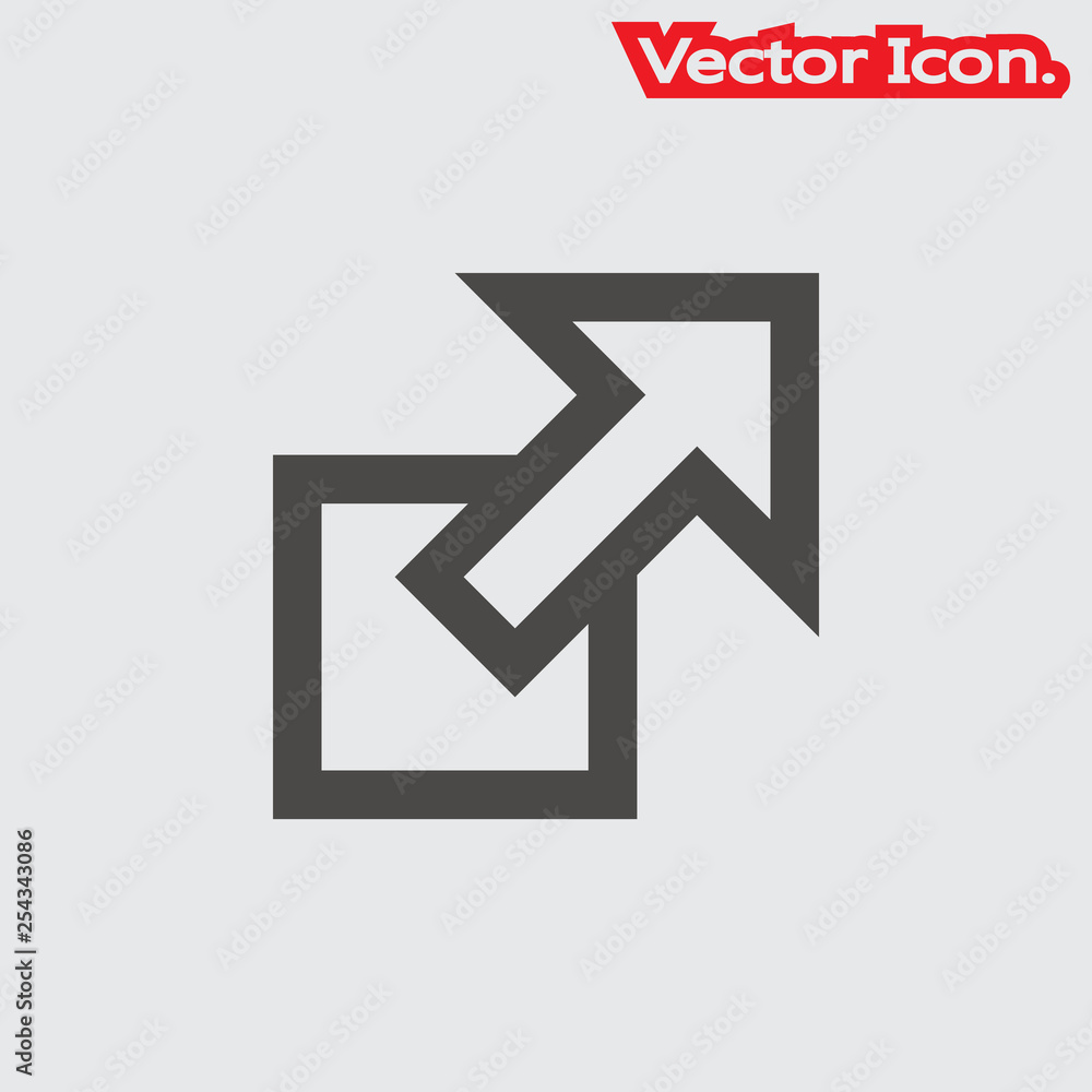 External Link icon isolated sign symbol and flat style for app, web and digital design. Vector illustration. External Link icon isolated sign symbol and flat style for app, web and digital design. Vector illustration.