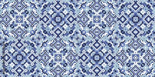 Geometric Ethnic Style Vector Seamless Pattern