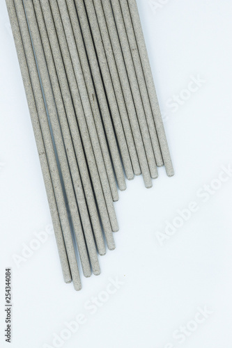 welding electrode on white background.