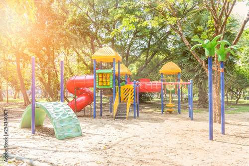 Wallpaper Mural Colorful kids outdoor playground in public park Torontodigital.ca