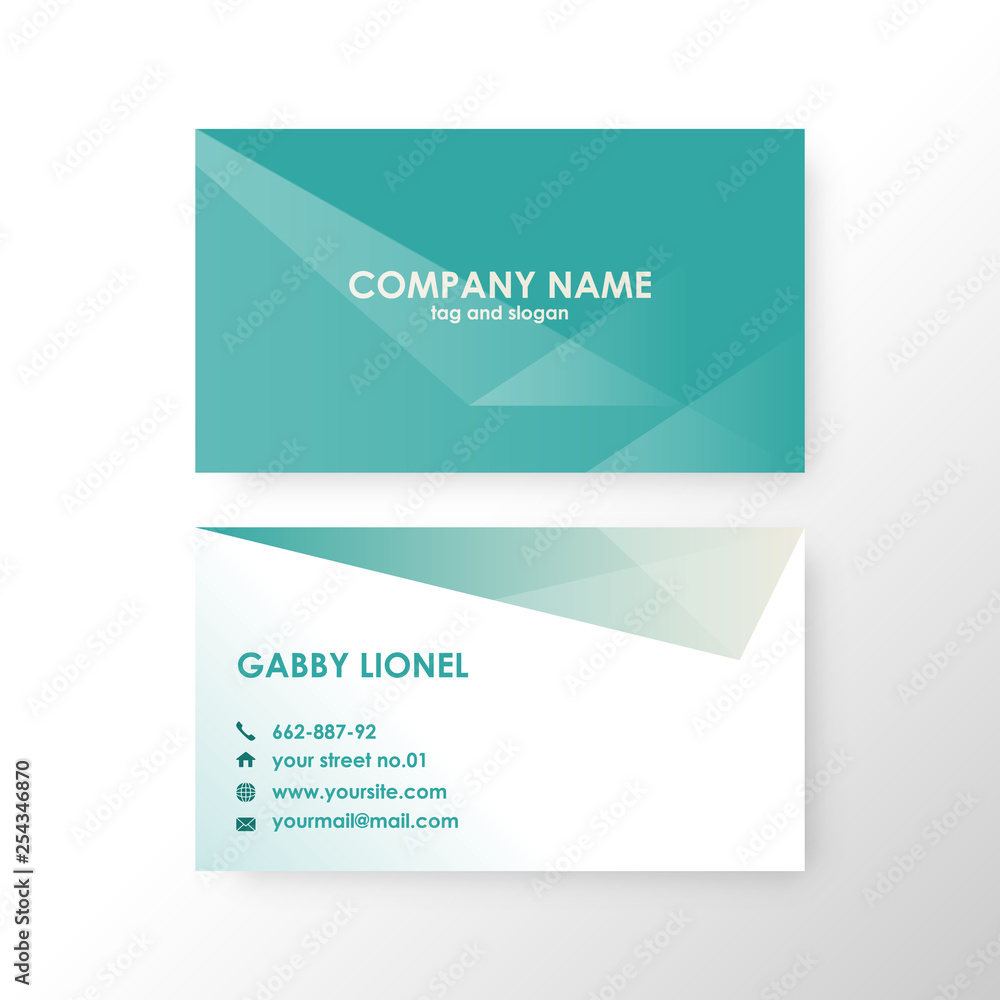 Fototapeta premium Creative and elegant double sided business card template. Simple and clean design. Creative corporate identity .