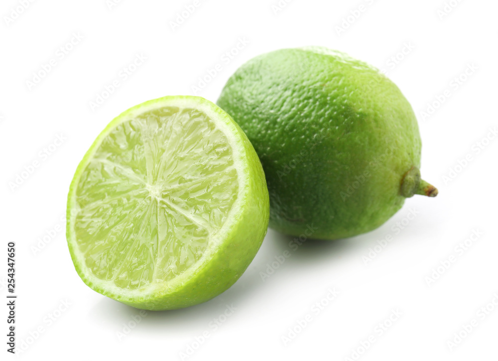 Tasty lime fruit on white background Tasty lime fruit on white background