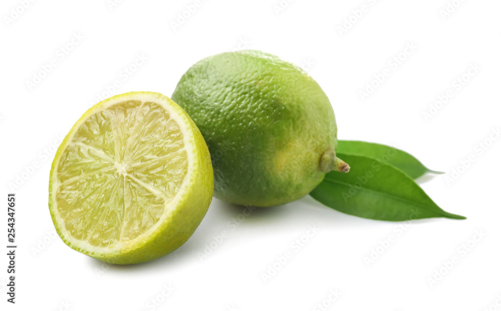 Tasty lime fruit on white background Tasty lime fruit on white background