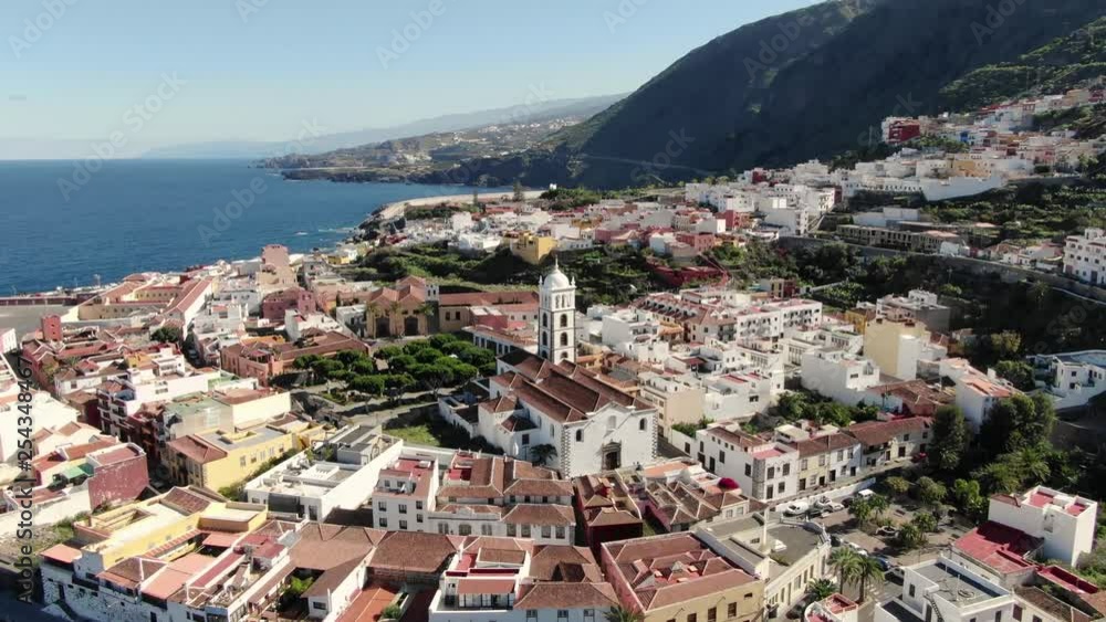 Arial View Garachico Small Town Sea View Tenerife Spain Arial View Garachico Small Town Sea View Tenerife Spain