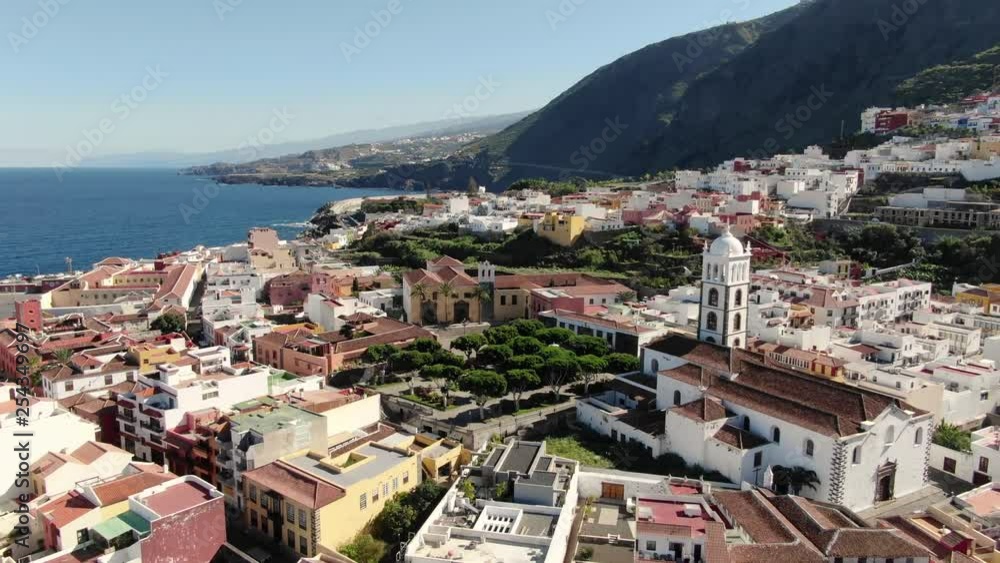Arial View Garachico Small Town Sea View Tenerife Spain Arial View Garachico Small Town Sea View Tenerife Spain