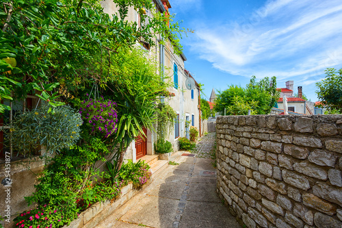 Street scene in Osor town  Losinj island  Croatia.