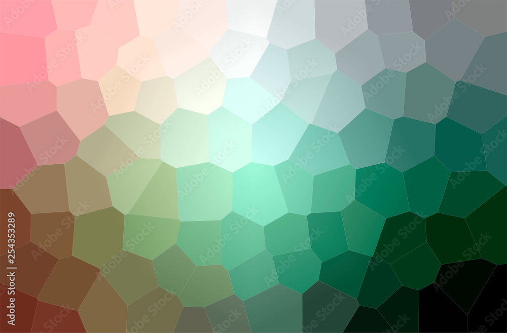 Abstract illustration of green Big Hexagon background Abstract illustration of green Big Hexagon background