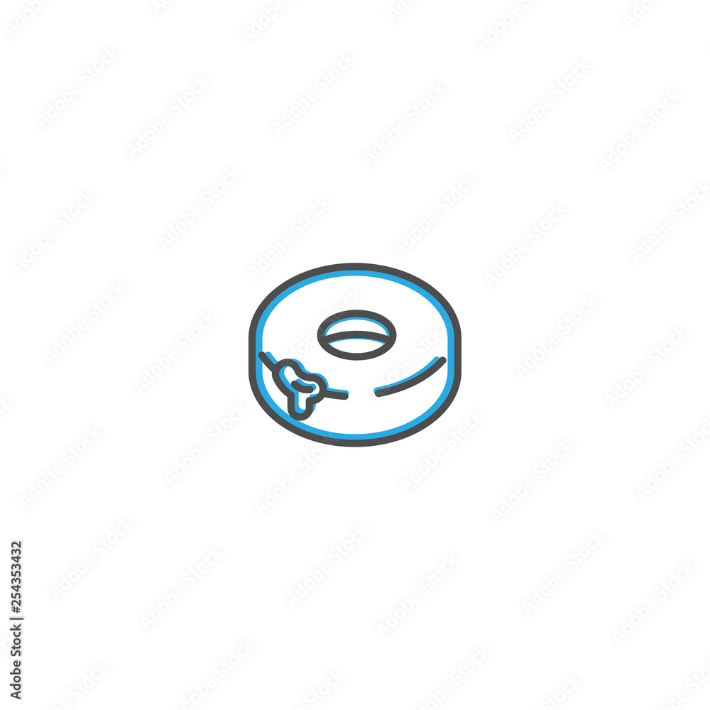 Doughnut icon design. Gastronomy icon vector illustration Doughnut icon design. Gastronomy icon vector illustration