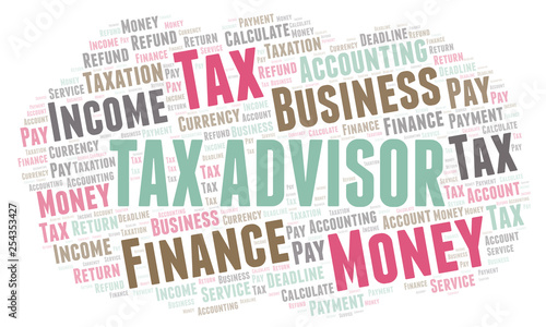 Tax Advisor word cloud.