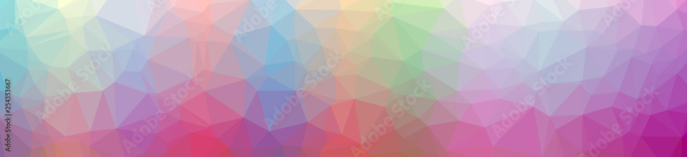 Obraz premium Illustration of abstract Green, Purple banner low poly background. Beautiful polygon design pattern.