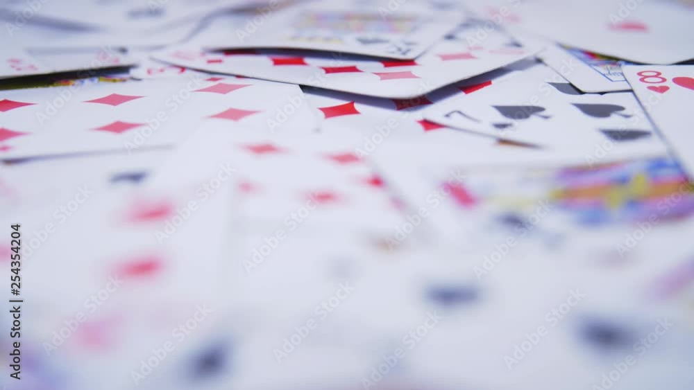 Rackin focus on a spread of playingcards Rackin focus on a spread of playingcards