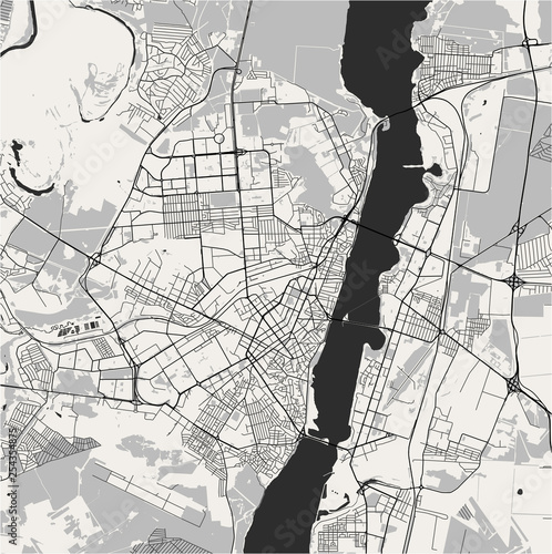 map of the city of Voronezh, Russia