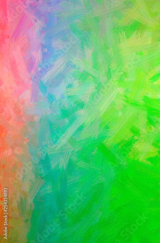 Fototapeta Naklejka Na Ścianę i Meble -  Abstract illustration of blue, green, pink, red Bristle Brush Oil Paint background