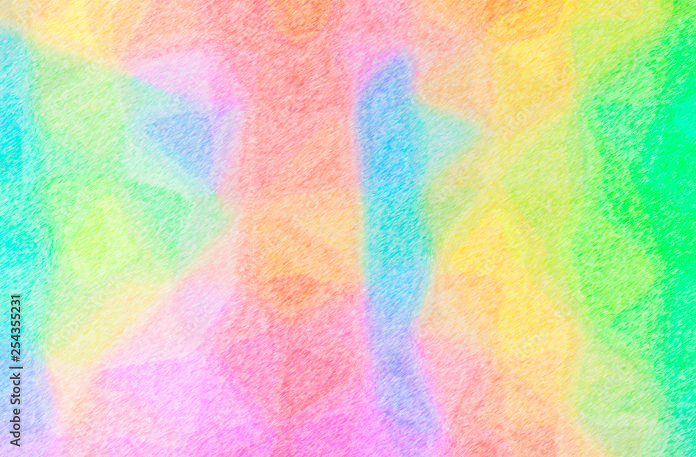 Abstract illustration of green, pink, red, yellow Color Pencil High Coverage background Abstract illustration of green, pink, red, yellow Color Pencil High Coverage background