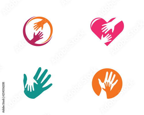 Hand Care Logo Template vector icon illustration design 