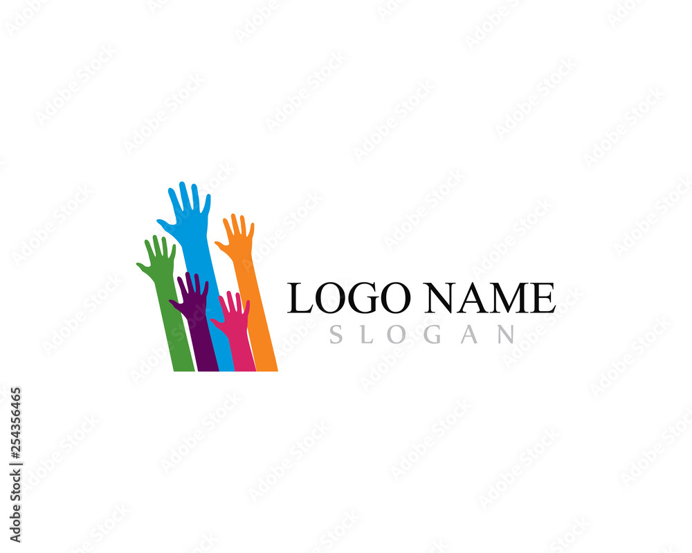 Obraz premium Hand Care Logo Template vector icon illustration design 