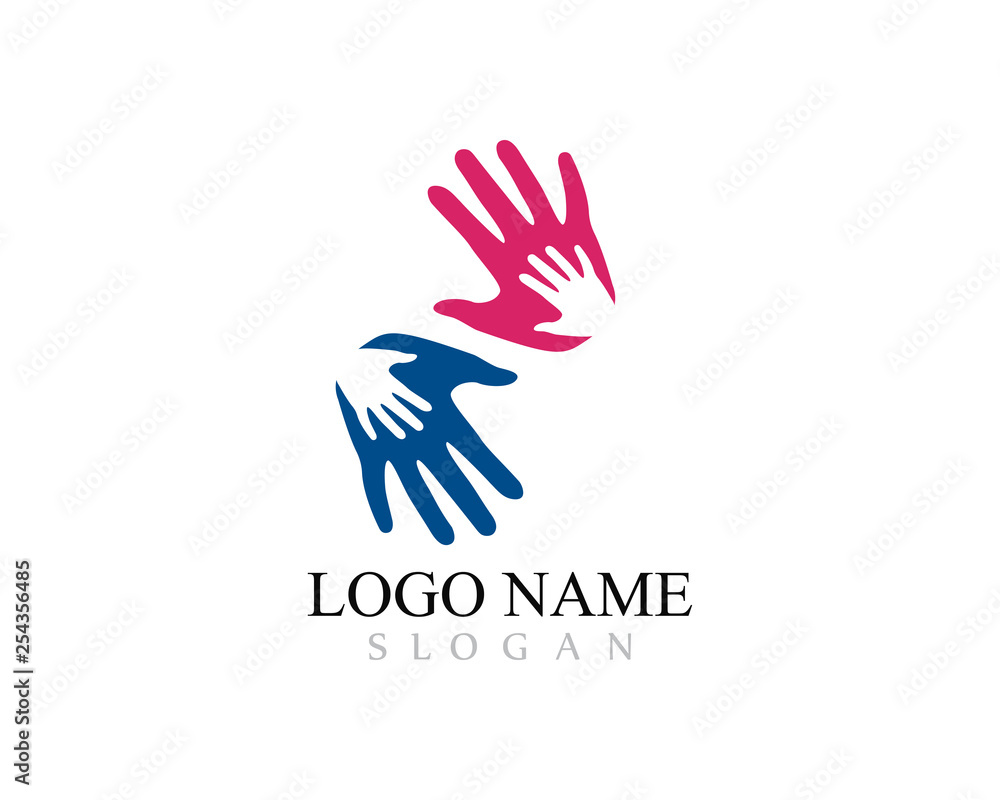 Hand Care Logo Template vector icon illustration design Hand Care Logo Template vector icon illustration design