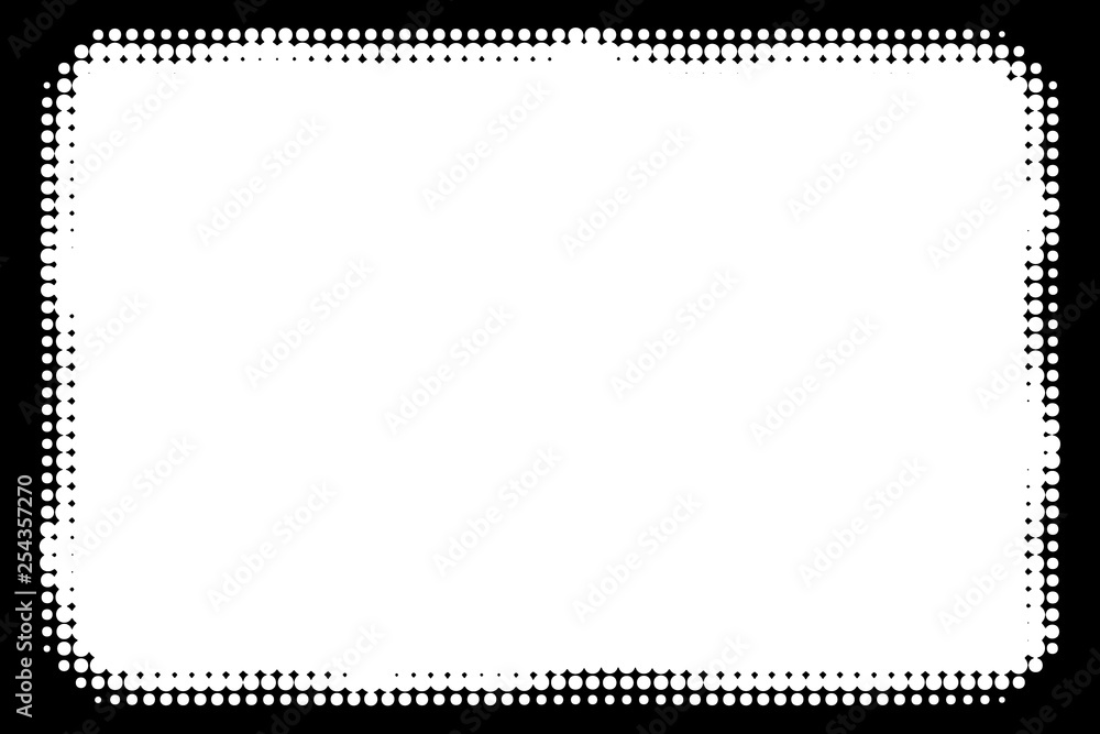 Halftone Decorative Black and White Frame