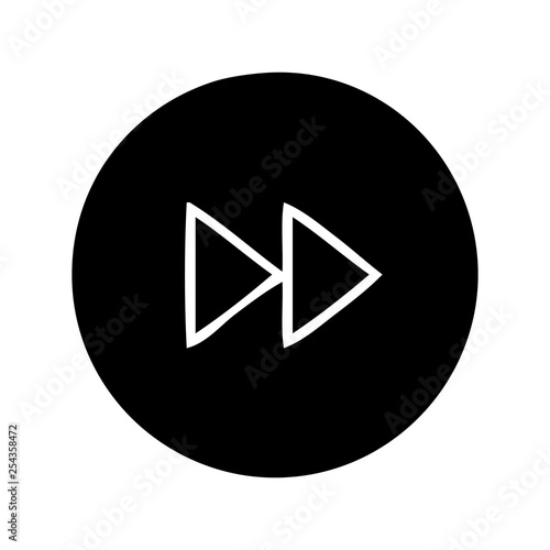 flat symbol fast forward button