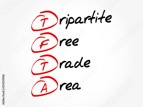 TFTA - Tripartite Free Trade Area acronym, business concept background