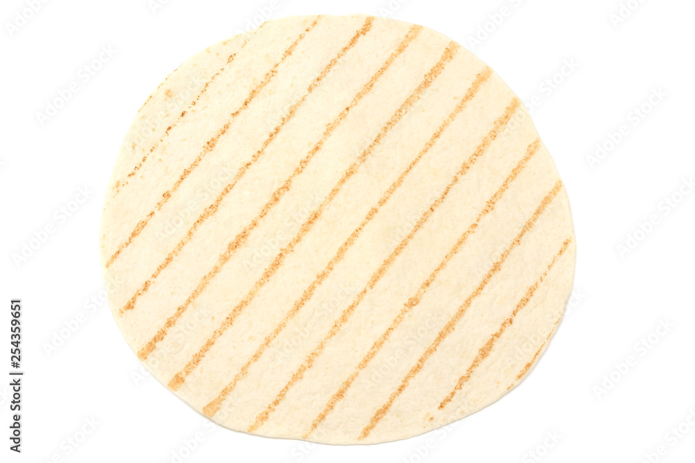 Tortilla wrap isolated on a white background Tortilla wrap isolated on a white background