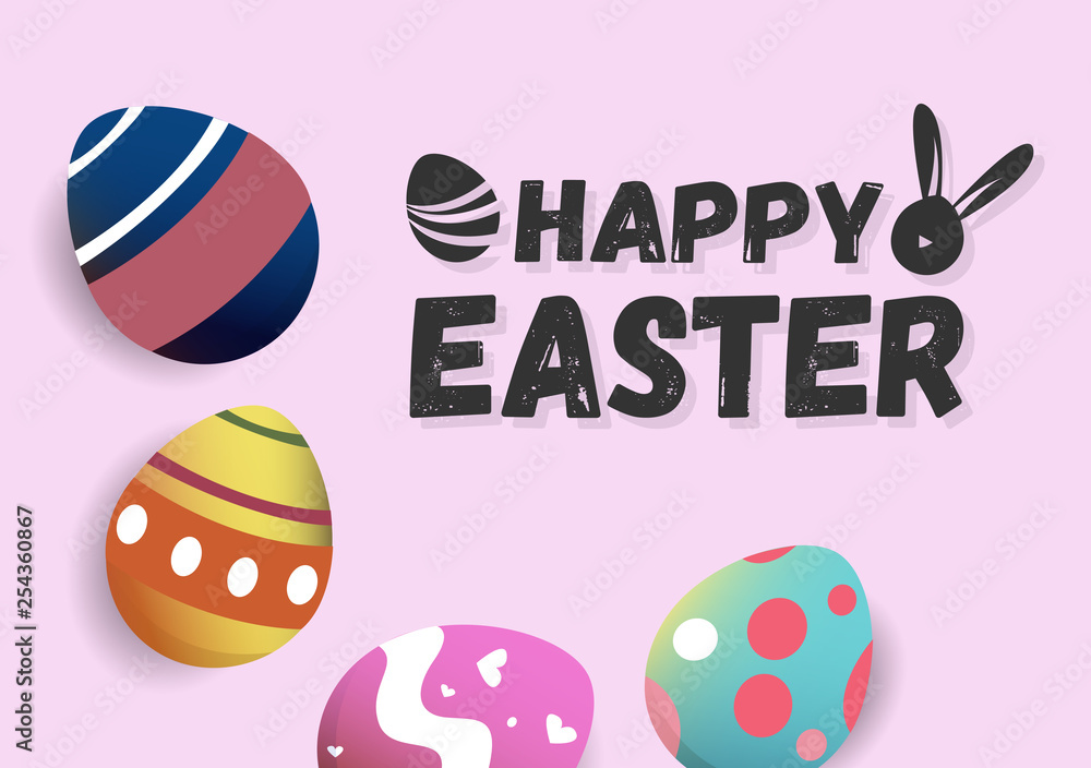 Happy easter's day greeting card. Happy easter's day greeting card.