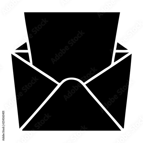 quirky flat symbol letter and envelope