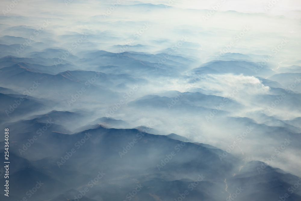 Carpathian Mountains from above at winter Carpathian Mountains from above at winter