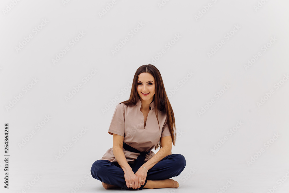 Beautiful young buissnes woman in studio Beautiful young buissnes woman in studio