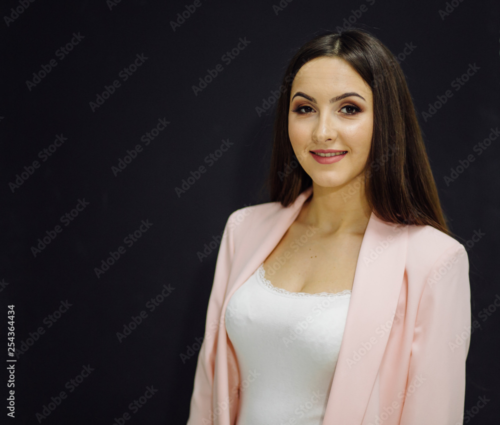 Beautiful young buissnes woman in studio Beautiful young buissnes woman in studio