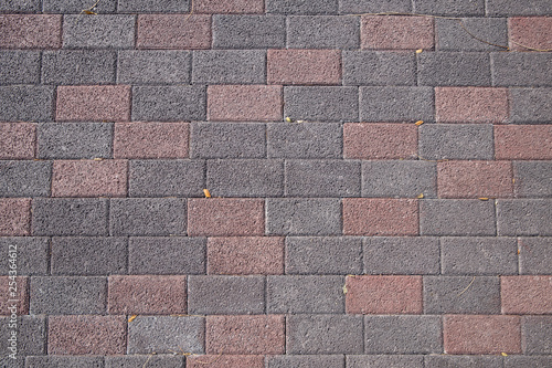 red, black brick floor for texture and background.