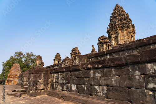 5 level pyramid with sanctuary atop of Bakong temple, Cambodia