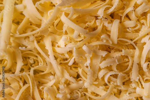 grated cheese close up