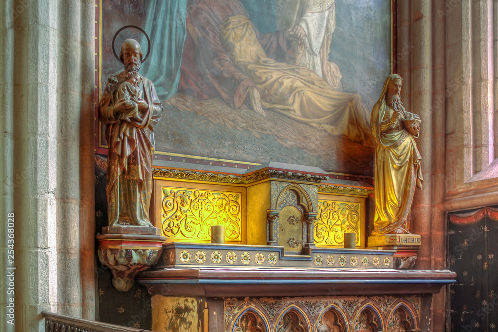 Quimper. Chapelle de saint Corentin dans la cathédrale. Finistère. Bretagne