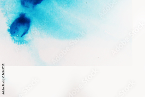 blue abstract watercolor background design. Color theory. photo